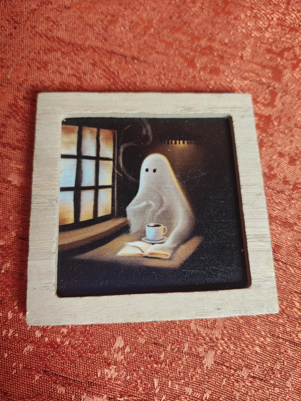 Wooden Framed Magnet Ghost Tiles - Decorative Small